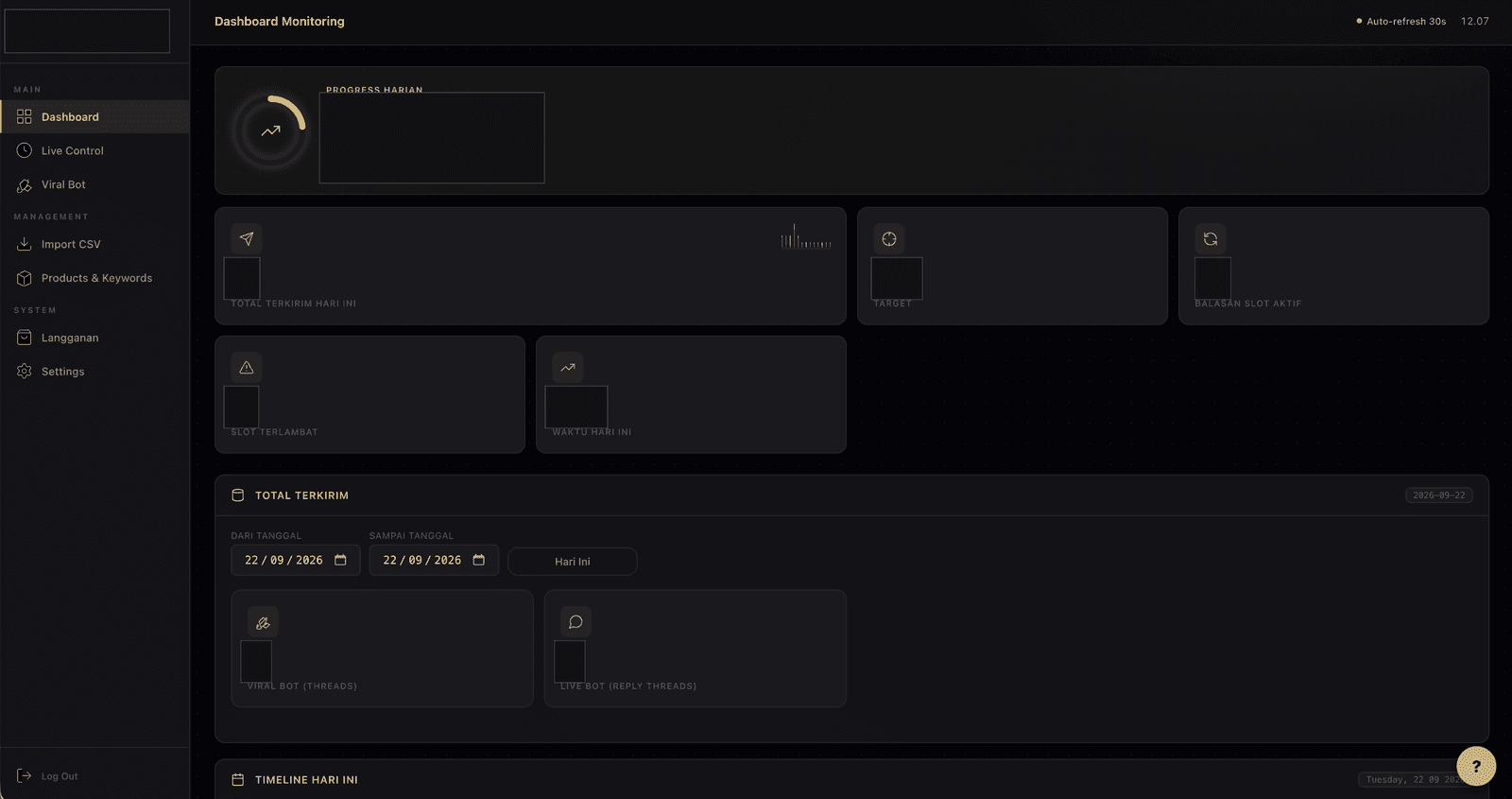 Viral Bot Dashboard